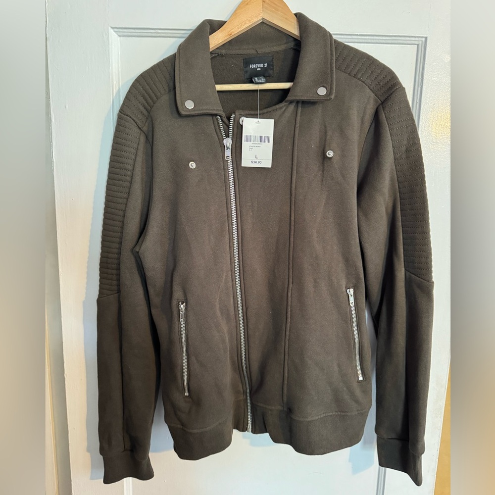 Brownish Green zip up jacket